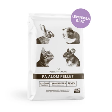 Pellet&amp;More Fa Alom Pellet 15 kg Levendula Illatal