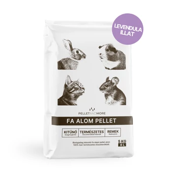 Pellet&amp;More Fa Alom Pellet 5 kg Levendula Illatal
